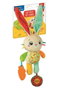 Clementoni Peluche de Viaje Conejito Blanco - Juguete de apego y distracción para bebés (18x16x7.5 cm)
