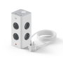 Ewent EW3864 Regleta de Torre con 8 Tomas Schuko y 4 Puertos USB
