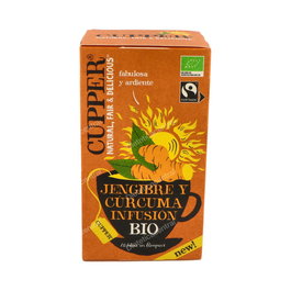 CUPPER Infusión Jengibre y Cúrcuma Bio 20 Bolsitas