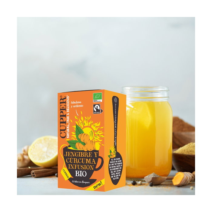 Cupper Infusión de Jengibre y Cúrcuma Bio 20 bolsitas