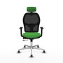 PIQUERAS Y CRESPO Silla de oficina Jorquera con mecanismo Sincro/Traslack Verde y Negro