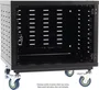 ALGAMAUDIO Rack de Estudio Modular 8U 19" con Ruedas, Negro, Armario de Rack