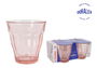 Duralex Set 4 Vasos Picardie Rosa 25 cl de Vidrio Templado (12 Cajas)