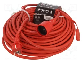 KEL Prolongador de alimentación H05RR-F 3G2,5mm2 50m Rojo