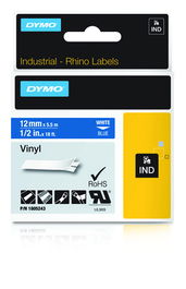 DYMO RHINO Cinta ID1-12 Blanco/azul vinilo
