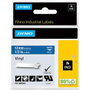 Dymo RHINO ID1-12 Cinta de Etiquetas Industrial de Vinilo Blanco sobre Azul 12mm x 5,5m