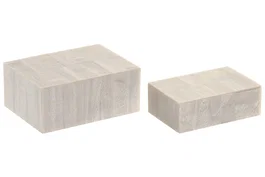 DKD Home Decor Joyero Blanco 13 x 7.5 x 18 cm Set de 2