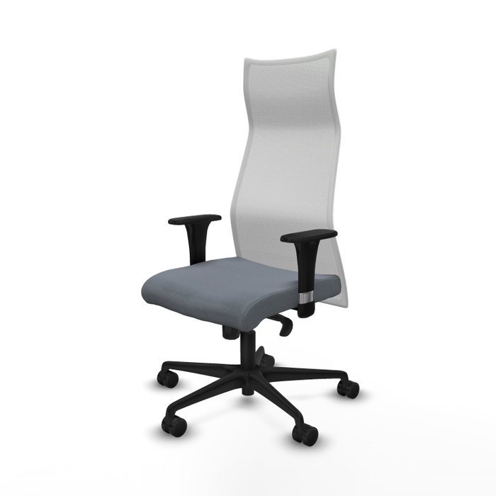 PIQUERAS Y CRESPO Sillón Albacete Gris y Blanco con Mecanismo Sincro PIQUERAS Y CRESPO Sillón Albacete Gris y Blanco con Mecanismo Sincro