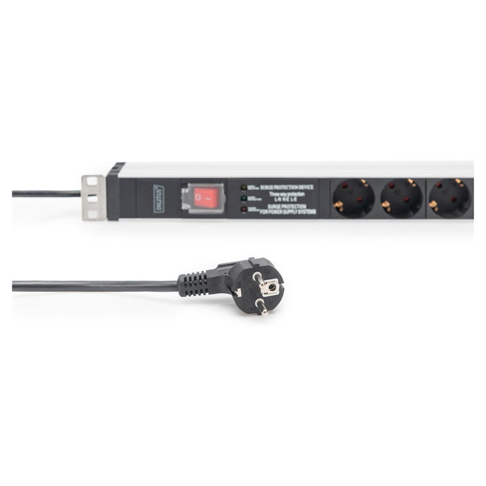 Digitus PDU DN-95433 1U con 5 salidas Schuko 16A negra