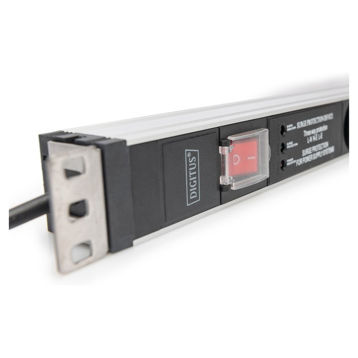 Digitus PDU DN-95433 1U con 5 salidas Schuko 16A negra