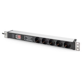 Digitus PDU DN-95433 1U con 5 salidas Schuko 16A negra