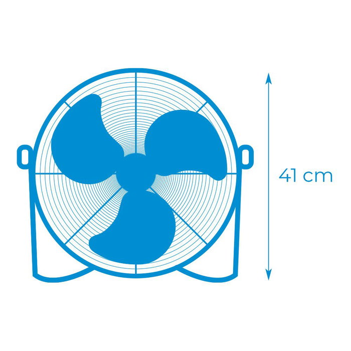 Edm Ventilador industrial de suelo Negro 40W