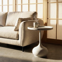 Mesita Blanco Metal 40 X 40 X 58 cm