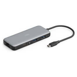 Digitus Estación de acoplamiento USB-C de 7 puertos con HDMI, USB 3.2, RJ45 Gigabit, Lector SD, 100W PD y carcasa de aluminio - Compatible con 4K 60Hz