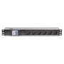 Intellinet 711432 PDU de 6 salidas para rack de 19 pulgadas, 1.5U