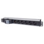 Intellinet 711432 PDU de 6 salidas para rack de 19 pulgadas, 1.5U