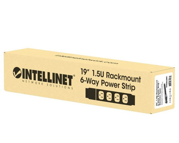 Intellinet PDU 1.5U con 6 tomas EU, montaje vertical Intellinet PDU 1.5U con 6 tomas EU, montaje vertical