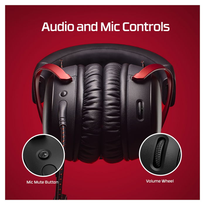 HP HyperX Cloud III Auriculares Gaming Over-Ear Negro con Sonido 7.1 DTS Headphone:X, Sonido Espacial, Cancelación Activa de Ruido, Micrófono Extraíble