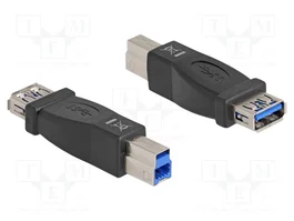 DeLOCK Adaptador USB 3.0 Tipo B Macho a Tipo A Hembra 5 Gbps Negro