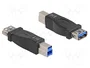 DeLOCK Adaptador USB 3.0 Tipo B Macho a Tipo A Hembra 5 Gbps Negro