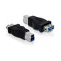 DeLOCK Adaptador USB 3.0 Tipo B Macho a Tipo A Hembra 5 Gbps Negro