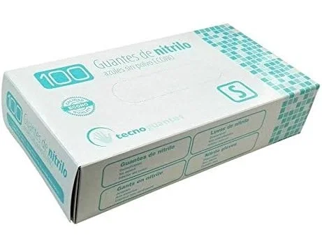Sanyc Guantes de nitrilo desechables no empolvados talla S azul