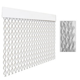 Cortina para puerta cordón espiral Tambre 90 x 210 Blanco-transparente 20206D