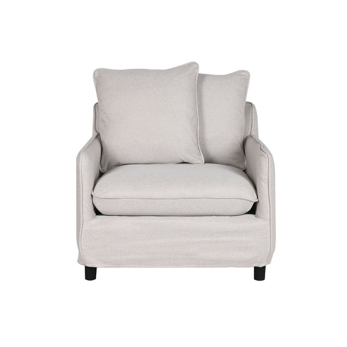 DKD Home Decor Sillón de Poliéster Beige Desenfundable