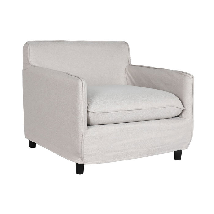 DKD Home Decor Sillón de Poliéster Beige Desenfundable