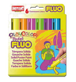 Tempera Solida Playcolor Fluo Pocket 5Gr. Estuche De 6 Colores