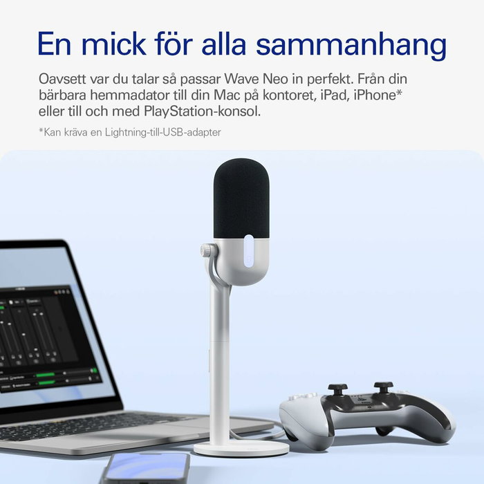Elgato Wave Neo Micrófono de superficie para mesa Blanco Elgato Wave Neo Micrófono de superficie para mesa Blanco