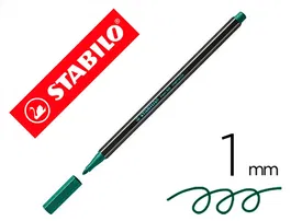 Stabilo Rotulador Pen 68 Metálico Acuarelable Verde Punta Gruesa 1mm