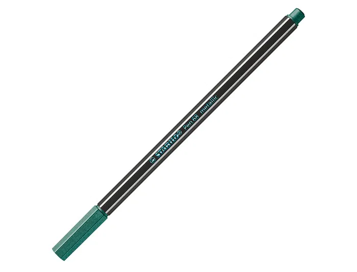 Stabilo Rotulador Pen 68 Metálico Acuarelable Verde Punta Gruesa 1mm