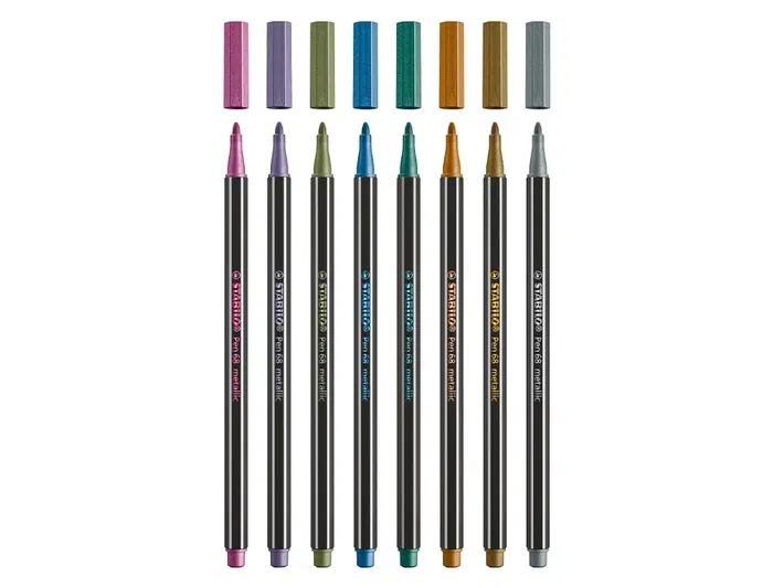 Stabilo Rotulador Pen 68 Metálico Acuarelable Verde Punta Gruesa 1mm