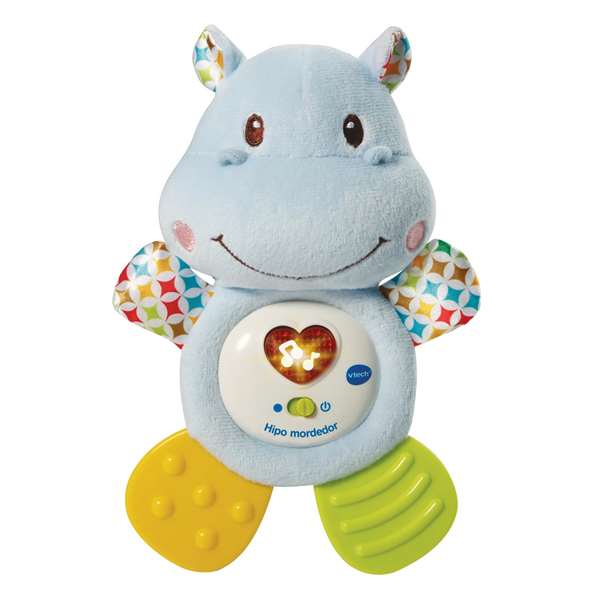 VTech Hipo Mordedor Musical con Melodías y Luces para Bebés, Juguete de Estimulación 3 a 24 Meses, 14x18.5x6 cm