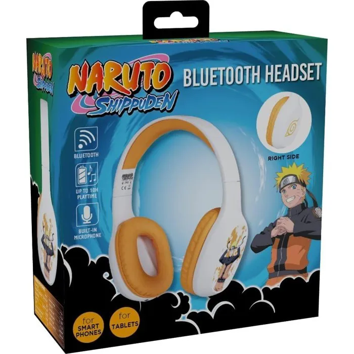Konix Auriculares Bluetooth 5.3 Inalámbricos Supraaurales Naruto Shippuden - 30h Batería para Smartphone Tablet