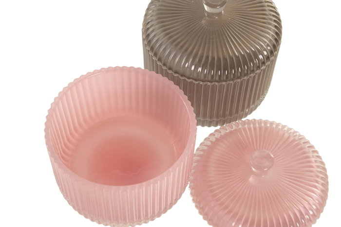 DKD Home Decor Joyero de Cristal Colección Perla Surtido de 2 Unidades