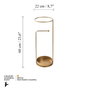 Aberto Design 003 Paragüero de Metal Dorado para Entrada de Hogar y Oficina con Diseño Elegante 22 x 22 x 60 cm