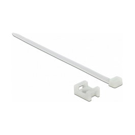 DeLOCK 18885 Brida atornillada de Nylon Blanco