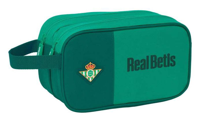 Safta Neceser Adaptable a Carro Real Betis Balompié con 2 Cremalleras, 26x15x12.5 cm