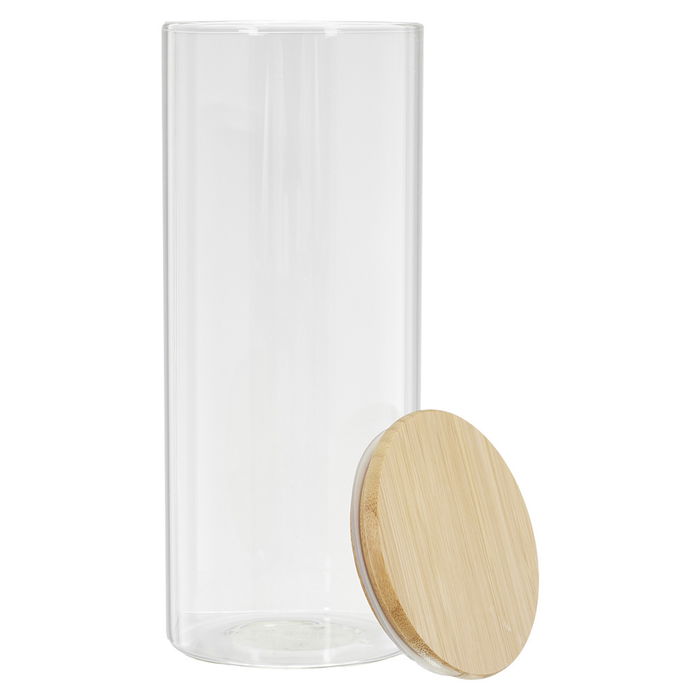 Cook Concept Bote Vidrio Borosilicato 1,6 L con Tapa de Bambú Transparente