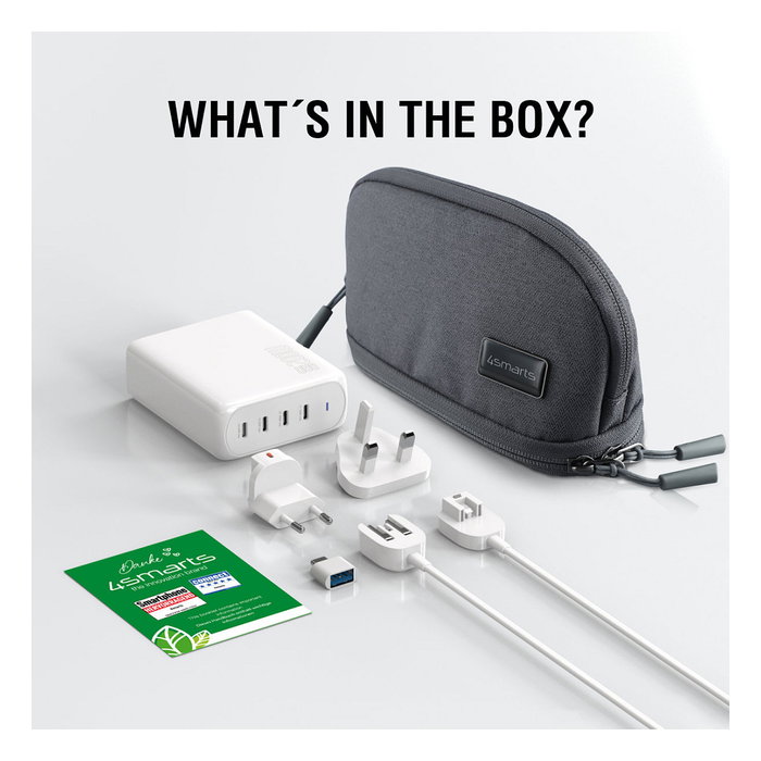 4smarts Ladegert GaN Flex Pro 200W 4 USB-C Blanco