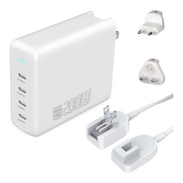 4smarts Ladegert GaN Flex Pro 200W 4 USB-C Blanco