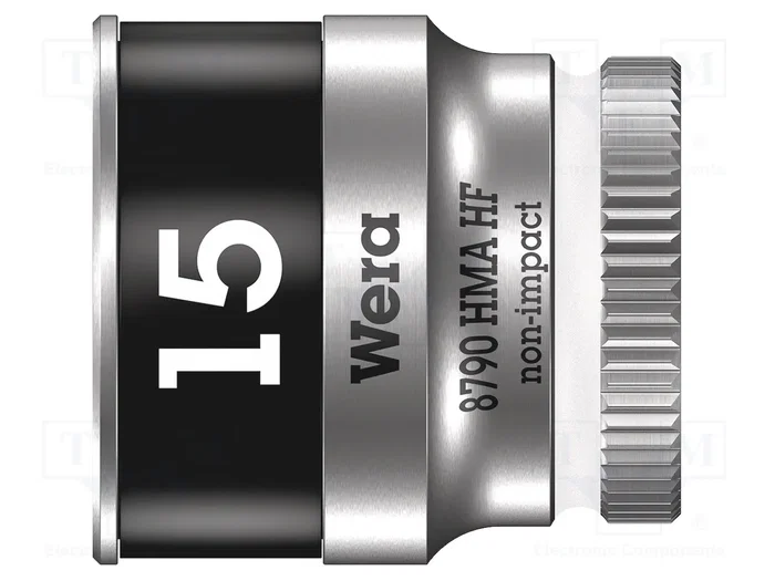 WERA Vaso Hexagonal de 15mm para Enchufe de 1/4 pulgada WERA Vaso Hexagonal de 15mm para Enchufe de 1/4 pulgada