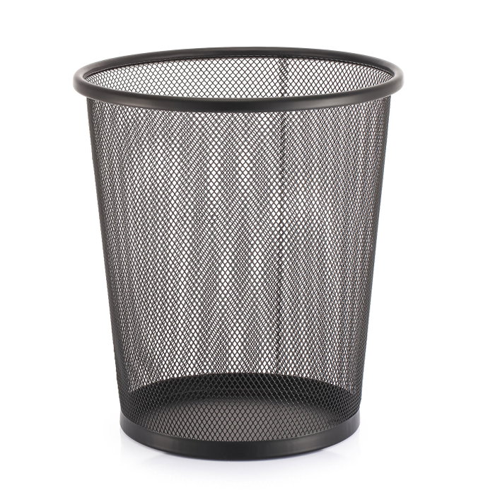 Inde Papelera de Rejilla Redonda, 16 Litros, Color Negro, Dimensiones: 29.3 x 34.1 x 29.2 cm (8 Unidades)