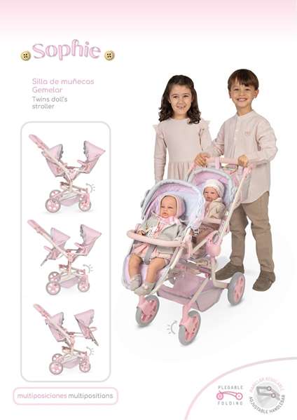 Decuevas Silla Gemelar Plegable Sophie para muñecas de hasta 52 cm Decuevas Silla Gemelar Plegable Sophie para muñecas de hasta 52 cm