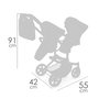 Decuevas Silla Gemelar Plegable Multiposición para Muñecas de hasta 52 cm - Metal, Plástico y Poliéster
