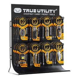 True Expositor Metálico Negro 8 Ganchos con 24 Unidades (3x cada ref: 37503, 37504, 37505, 37516, 37518, 37507, 37512, 37500) - 41x20x45 cm