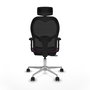 PIQUERAS Y CRESPO Silla de oficina Jorquera Sincro/Traslack Morado y Negro