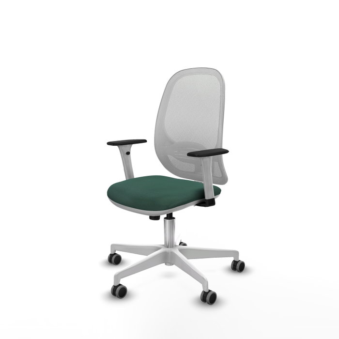 PIQUERAS Y CRESPO Silla de oficina Cilanco con mecanismo Sincro, Verde botella y Blanco PIQUERAS Y CRESPO Silla de oficina Cilanco con mecanismo Sincro, Verde botella y Blanco